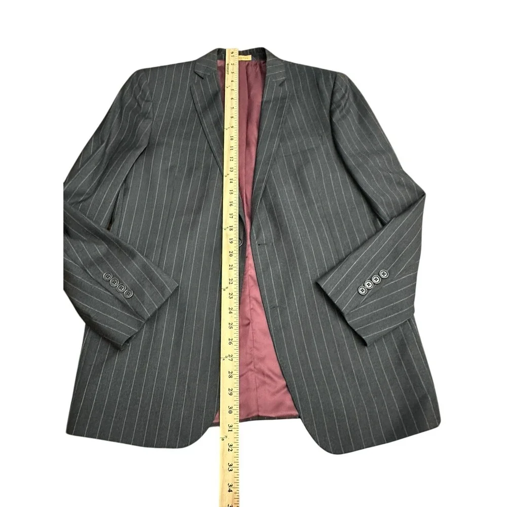 Brooks Brothers Vitale Wool Brooksgate Regent‎ Gray Blazer Jacket Mens 40R #F5-5
